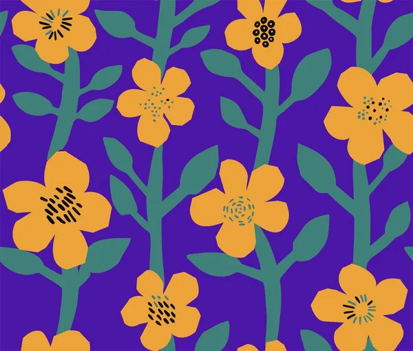 Bloemen in bloei, lente bloeien en bloeien — Stockvector