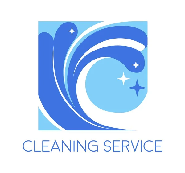 Послуги з прибирання, логотип обслуговування домогосподарств — стоковий вектор