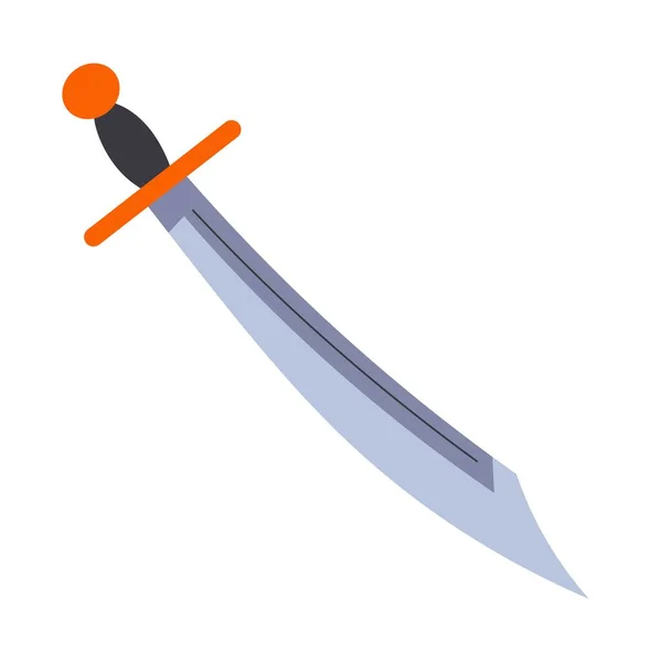 Old Sword Handle Sharp Blade Fight War Combat Battle Tournament — Stockvektor