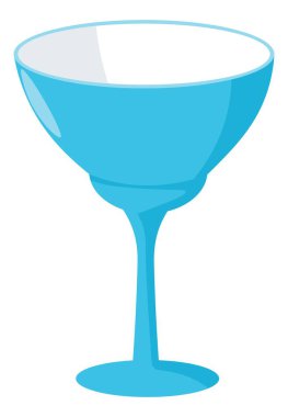 Kitchenware and dishware, isolated glass for a cocktail or alcoholic beverages served. Champagne or margarita, martini on the menu. Wineglass in shop or store. Vector in flat style illustration