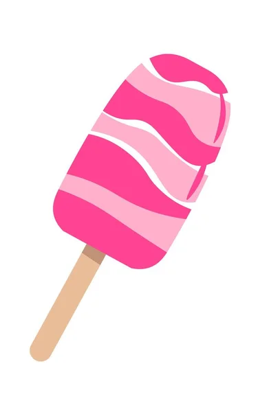 Delicious Ice Cream Juice Frozen Stick Isolated Confectionery Dessert Summertime — 图库矢量图片