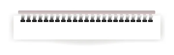 Clip Papel Encuadernador Espiral Páginas Conexión Alambre Metálico Aislado Cuaderno — Vector de stock