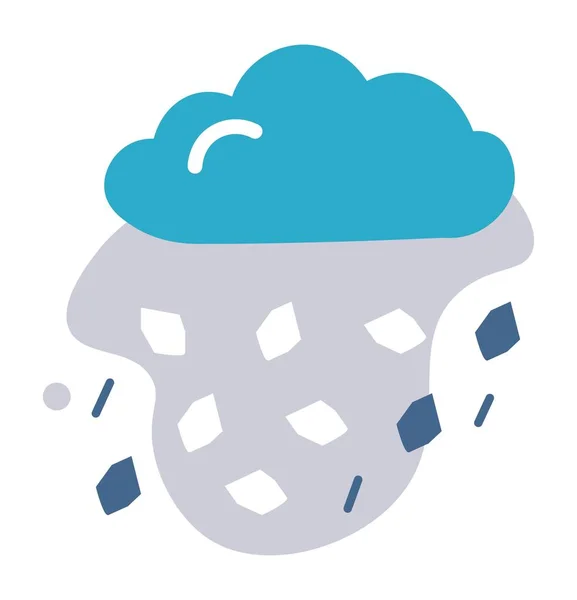 Meteorology Weather Prediction Forecast Icon Clouds Hailstones Hail Risky Conditions — Stockvector