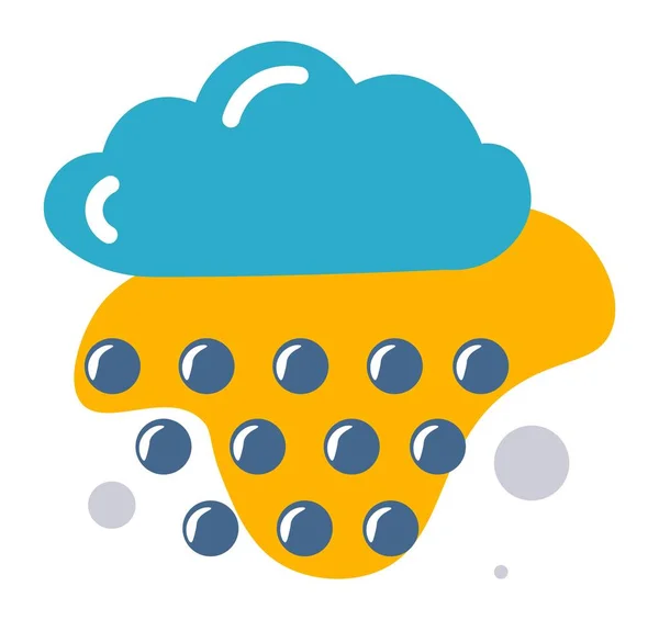 Weather Conditions Forecast Overview Meteorology Isolated Icon Cloud Precipitation Raining — ストックベクタ