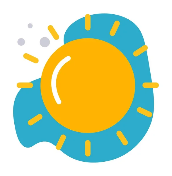 Sunny Weather Sunshine Heat Summer Season Weather Conditions Forecast High — Vector de stock