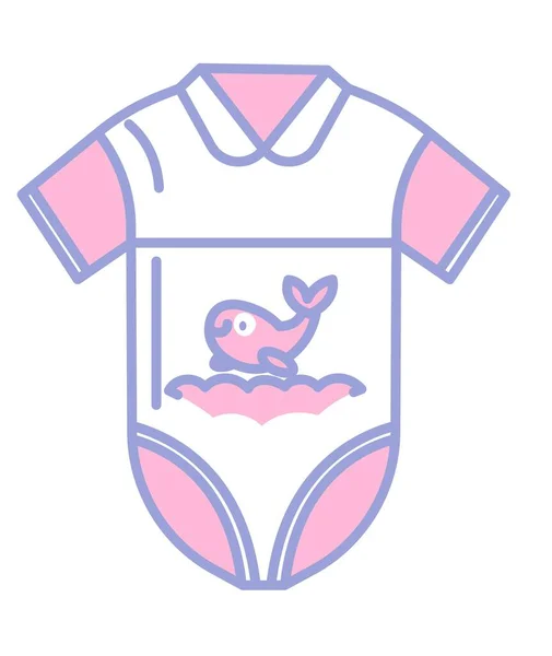 Bodysuit Newborn Baby Isolated Clothes Girl Children Apparel Stylish Clothing — Image vectorielle