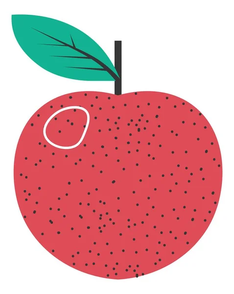 Leckeres Bio Mehl Und Zutaten Isolierte Reife Äpfel Mit Blättern — Stockvektor