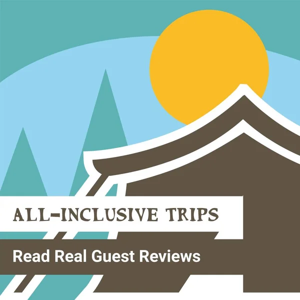 Real Guest Reviews All Inclusive Trips Spend Night Nature Tent — ストックベクタ