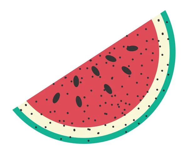 Tasty Watermelon Product Isolated Exotic Natural Berry Seeds Thick Peel — ストックベクタ