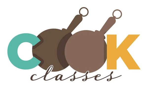 Food Logo Logo Cooking School Class Coocking School Cuisine Graphic — Stock vektor
