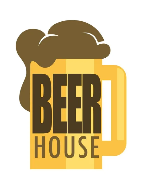 Craft Beer Logo Poster Design Brew Hop Beer Bottles Beer — Wektor stockowy