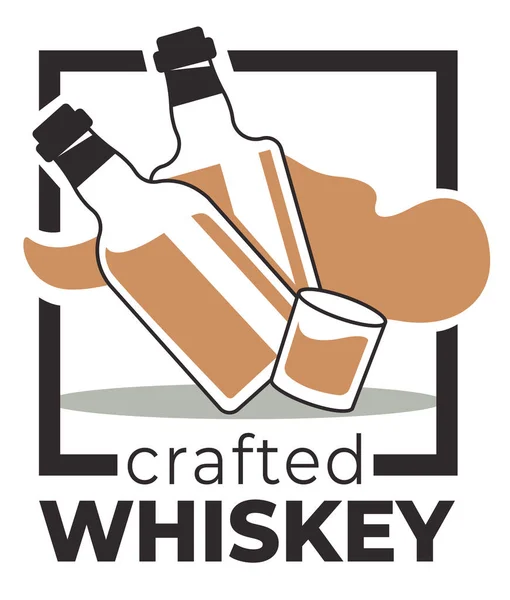 Production Whiskey Extra Special Components Technology Making Liquors Brandy Emblem — Wektor stockowy