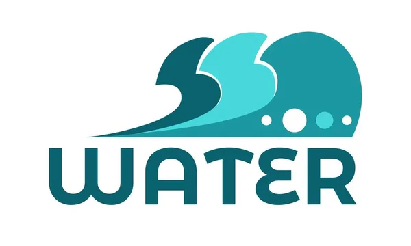 Salpicaduras Agua Muestras Texto Logotipos Emblemas Conjunto Vectores Aislados Gotas — Vector de stock
