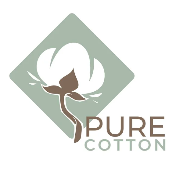 Cotton Isolated Icon Pure Organic Product Vector Textile Industry Field — Stockový vektor