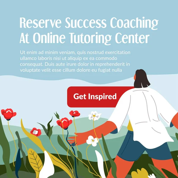 Get Inspired Reserve Success Coaching Online Tutoring Center Change Your — Stok Vektör