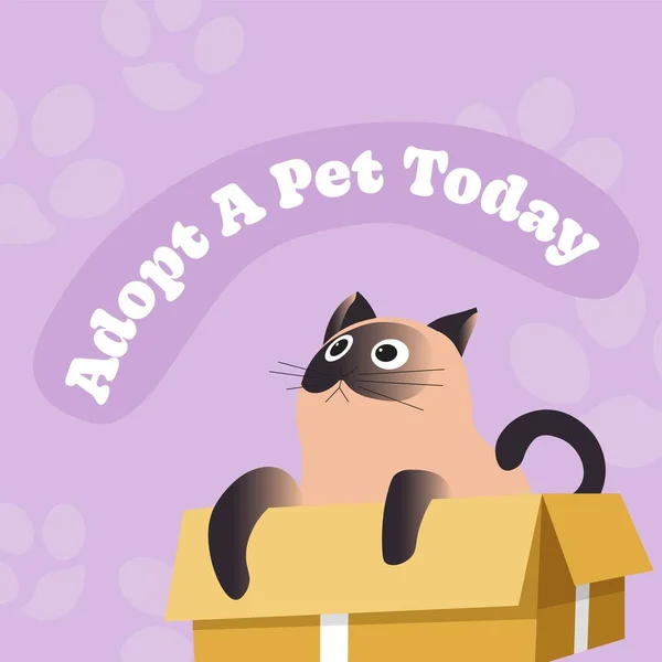 Get Cat Pet Adoption Center Organization Helping Animals Find Home — 图库矢量图片