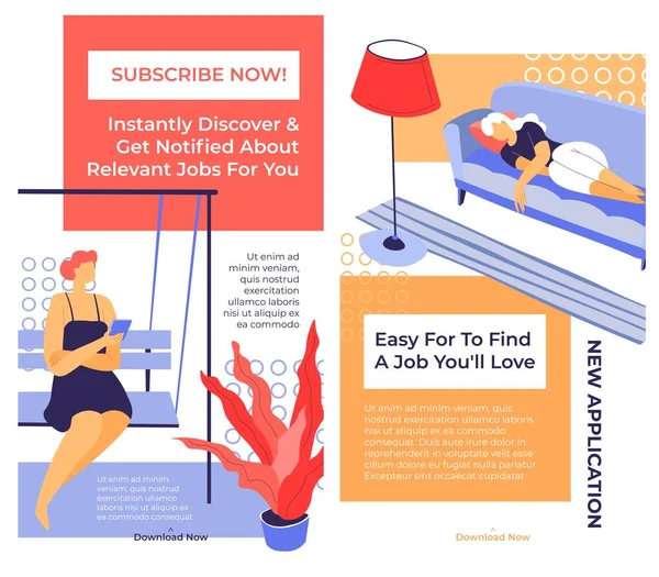 Instantly Discover Get Notified Relevant Jobs Your Easy Find Work — Image vectorielle
