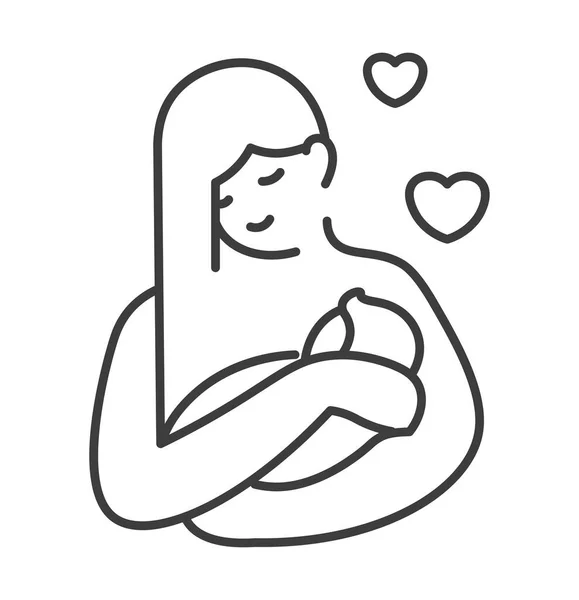 Motherhood Care Children Mom Kid Hands Love Tenderness Mommy Newborn — Stockvector