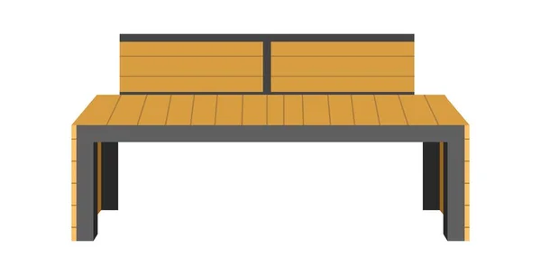 Дерев Яні Меблі Відкритому Повітрі Металевими Ніжками Ізольовані Лавки Сидіння — стоковий вектор
