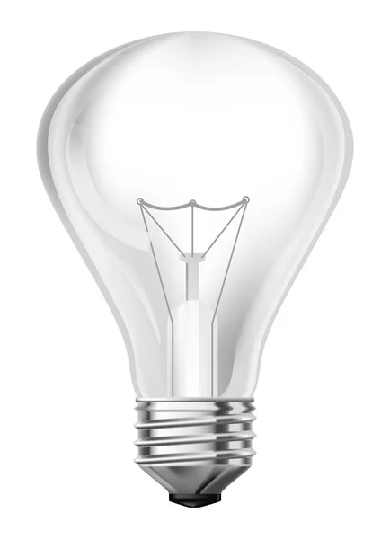 Illuminating Electric Light Isolated Bulb Globe Wire Filament Incandescent Type — Wektor stockowy