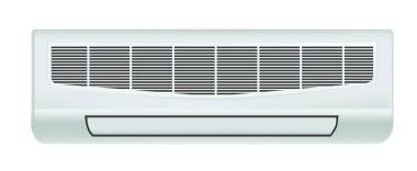 Climatisation control, isolated air conditioning system, electric appliances for comfortable living and convenience at home or office. Cooling temperature and reducing heat. Vector in flat style