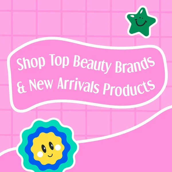 Top Beauty Brands New Arrival Products Shops Stores Cosmetics Skincare — Vetor de Stock
