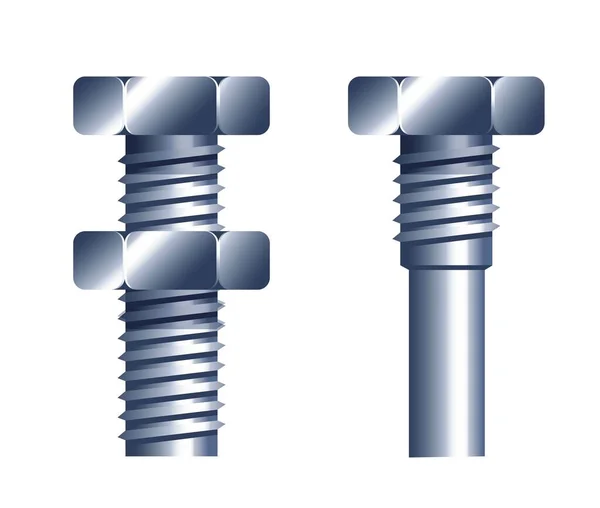 Instrumentos Trabajo Herramientas Fijación Reparación Para Hogar Tornillo Aislado Pasador — Vector de stock