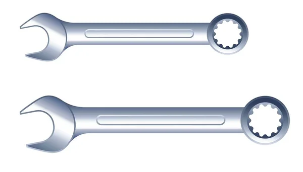 Outils Instruments Pour Travail Fixation Clé Isolée Objet Métallique Utilisé — Image vectorielle