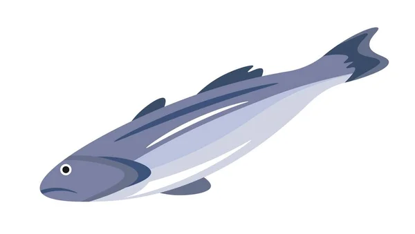 Диета Питание Изолированная Свежая Рыба Магазина Морепродукты Сбалансированного Питания Питание — стоковый вектор