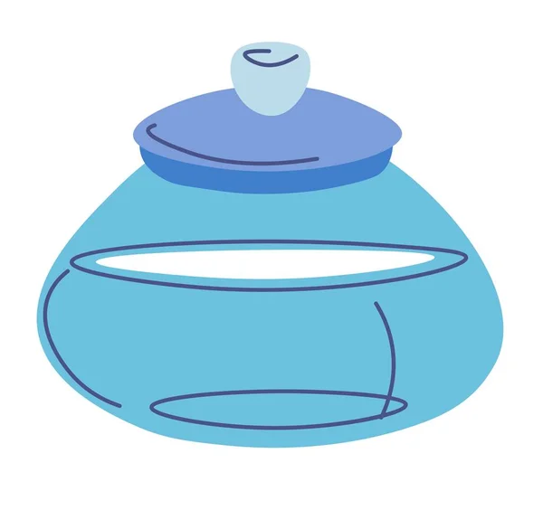 Стеклянная Банка Специями Водой Изолированная Чашка Крышкой Напитками Ней Контейнер — стоковый вектор