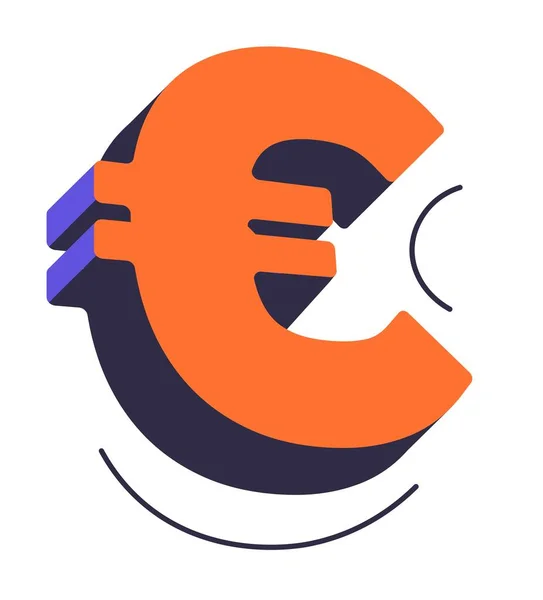 Валютный Знак Европейского Союза Изолированные Деньги Европейских Стран Символ Финансовых — стоковый вектор