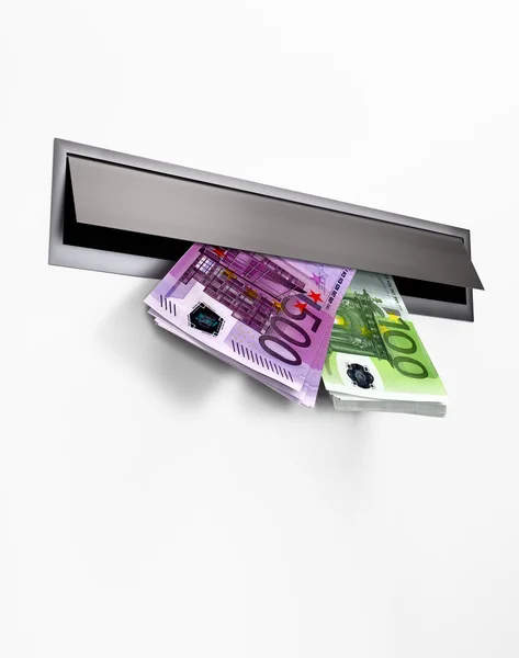 Money in a Letterbox — Stock Photo, Image