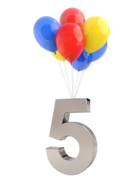 Balonlar ile sayı 5