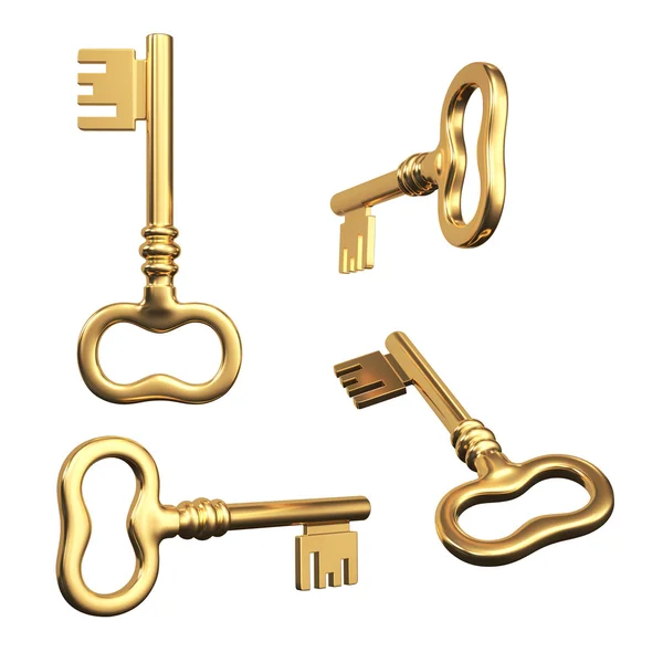 Zlaté klíče Stock Obrázky