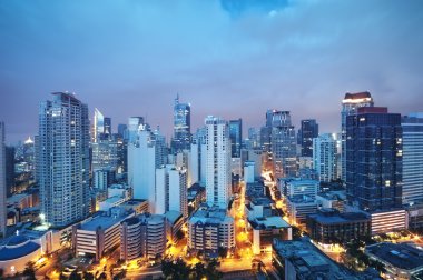 Makati manzarası, (metro manila - Filipinler)