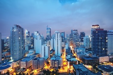 Makati skyline, (Metro Manila - Philippines) clipart