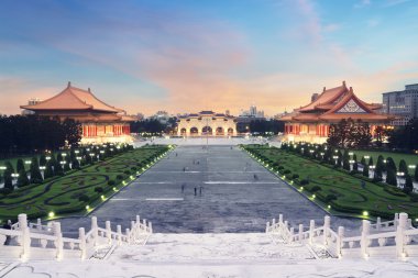 gün batımında libery Meydanı. Taipei - Tayvan.