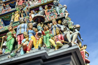 Sri mariamman hindu Tapınağı Singapur.