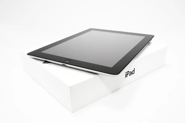 Ipad 4 与零售盒 — 图库照片