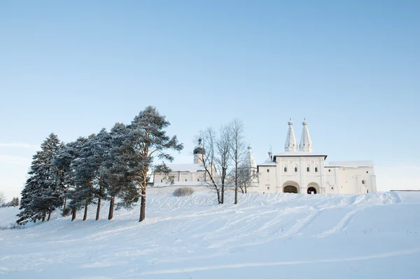 Ferapontov 수도원입니다. 러시아 북쪽의 아키텍처입니다. 겨울, — 스톡 사진