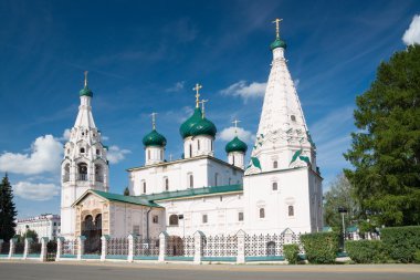 The ancient Church of Elijah the Prophet in Yaroslavl, Russia clipart