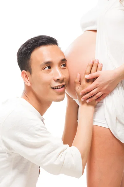 Pregnant woman with her husband. — Stock Photo, Image