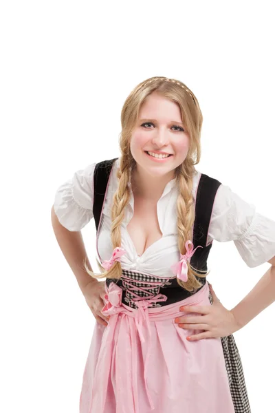 Young Bavarian woman in dirndl. — Stock Photo, Image