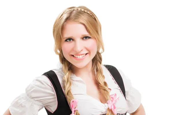 Young Bavarian woman in dirndl. — Stock Photo, Image