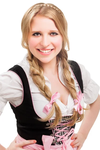 Ung bayerska kvinna i dirndl. — Stockfoto