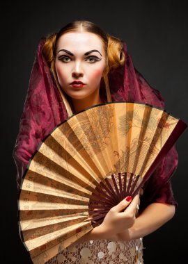 güzel lüks kadın portresi