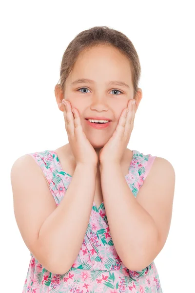 Retrato de linda niña sonriente —  Fotos de Stock