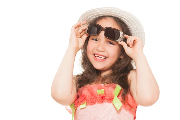 Portrait of cute smiling little girl — Stock Photo, Image