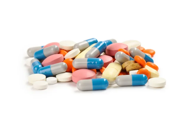 Pilules isolées sur fond blanc Images De Stock Libres De Droits