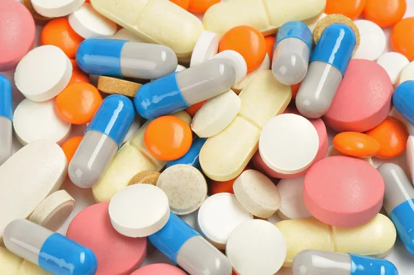 Macro of background made from pills — Stock Photo, Image